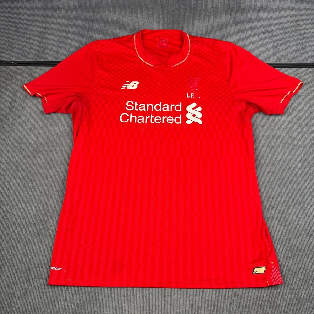 Liverpool FC Jersey 2015/16 Home New Balance Mens Large Red Soccer